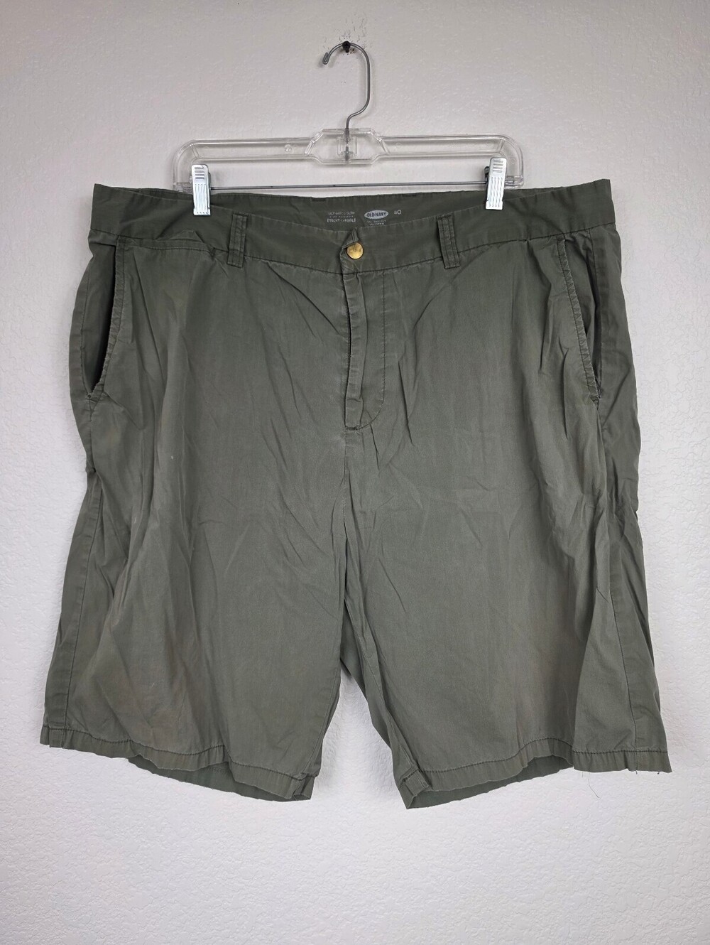 Cotton Dockers Ultimate Slim Khaki Shorts Size 40